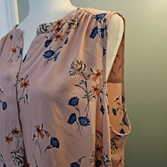 Daniel Rainn Women's Size 2x Floral Pink Sleeveless Top Shirt - Picture 6 of 14